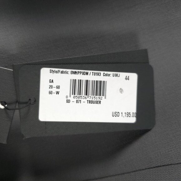 NWT GIORGIO ARMANI‎ MADE IN ITALY 🇮🇹 VIRGIN WOOL Trousers Pockets Zip Hem 44 - Picture 15 of 15